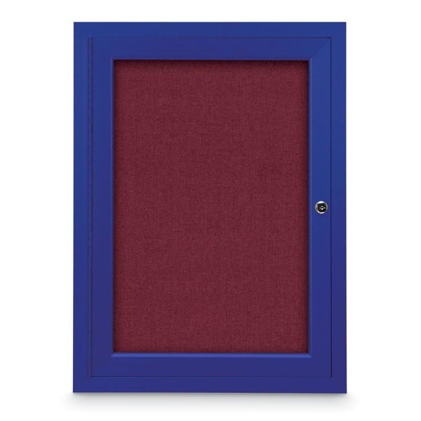 United Visual Products Drop-In Shadowbox, 24"x36", Cherry/Deep Bu UVSB2436-CHERRY-DBURGU